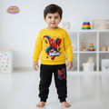 Spiderman Printed Sweatshirt Set - Yellow