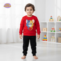Tom and Jerry Printed Sweatshirt Set - Red