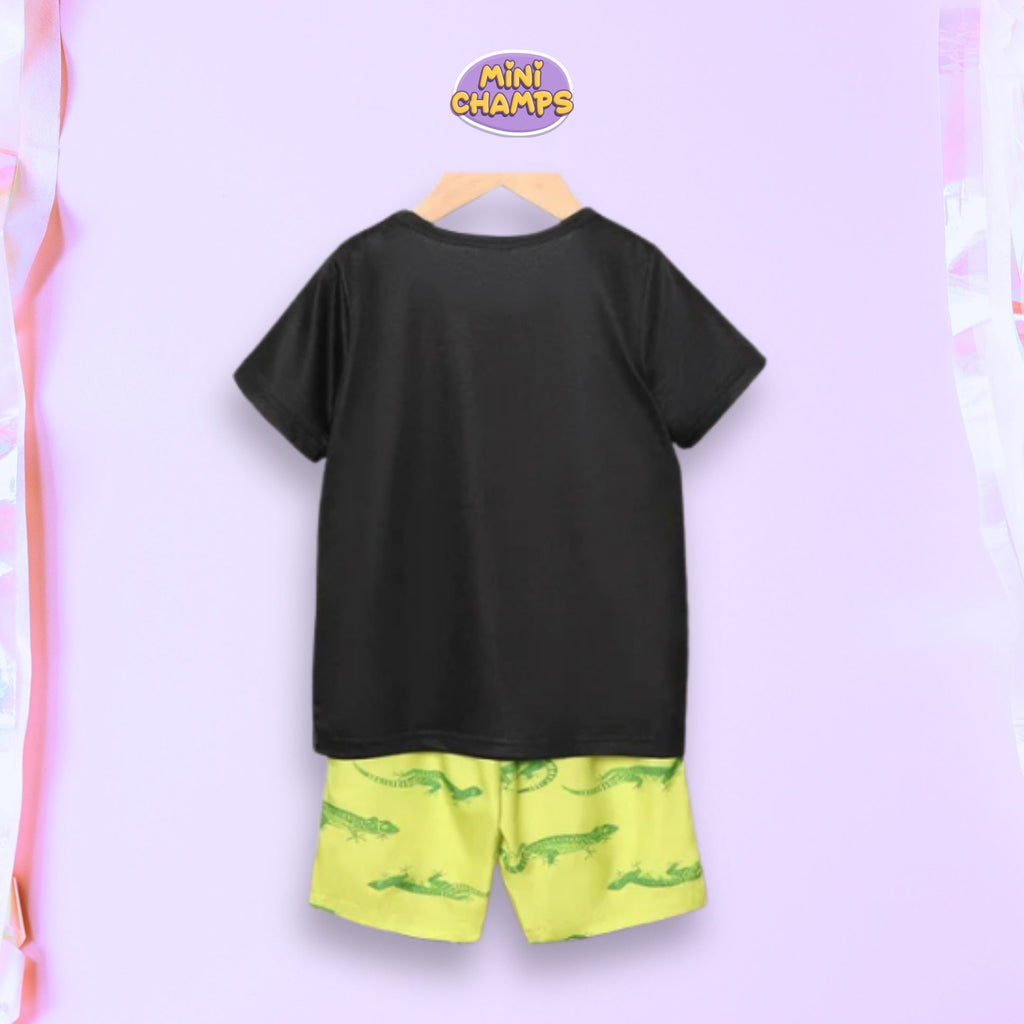 Black Lemon Dragon Short Set