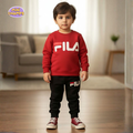 FILA Printed Sweatshirt and Trouser - Red