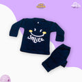 Navy Blue Smile Print Kids Wear