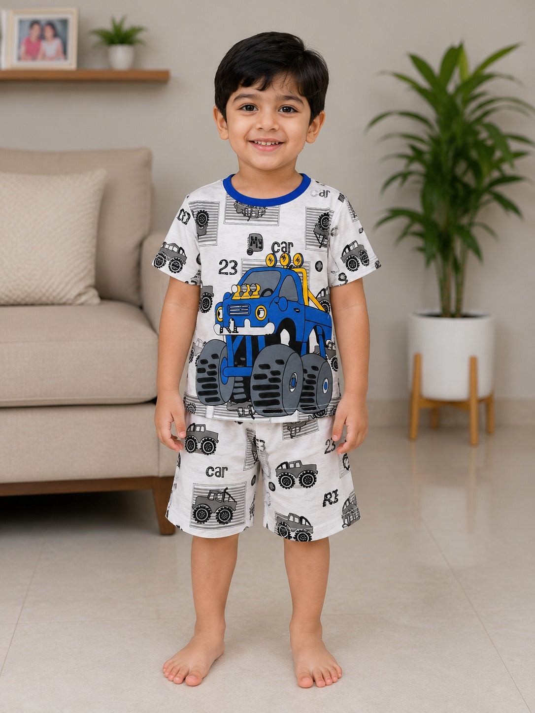 Boys' Monster Truck Graphic Tee & Shorts Set