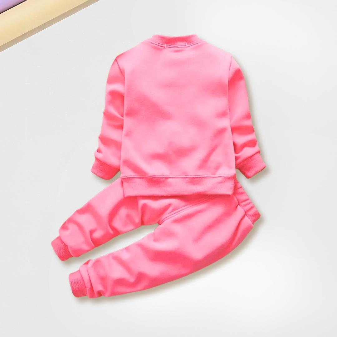 Dark Pink Rose Soft Premium Sweatshirt & Trouser Pair
