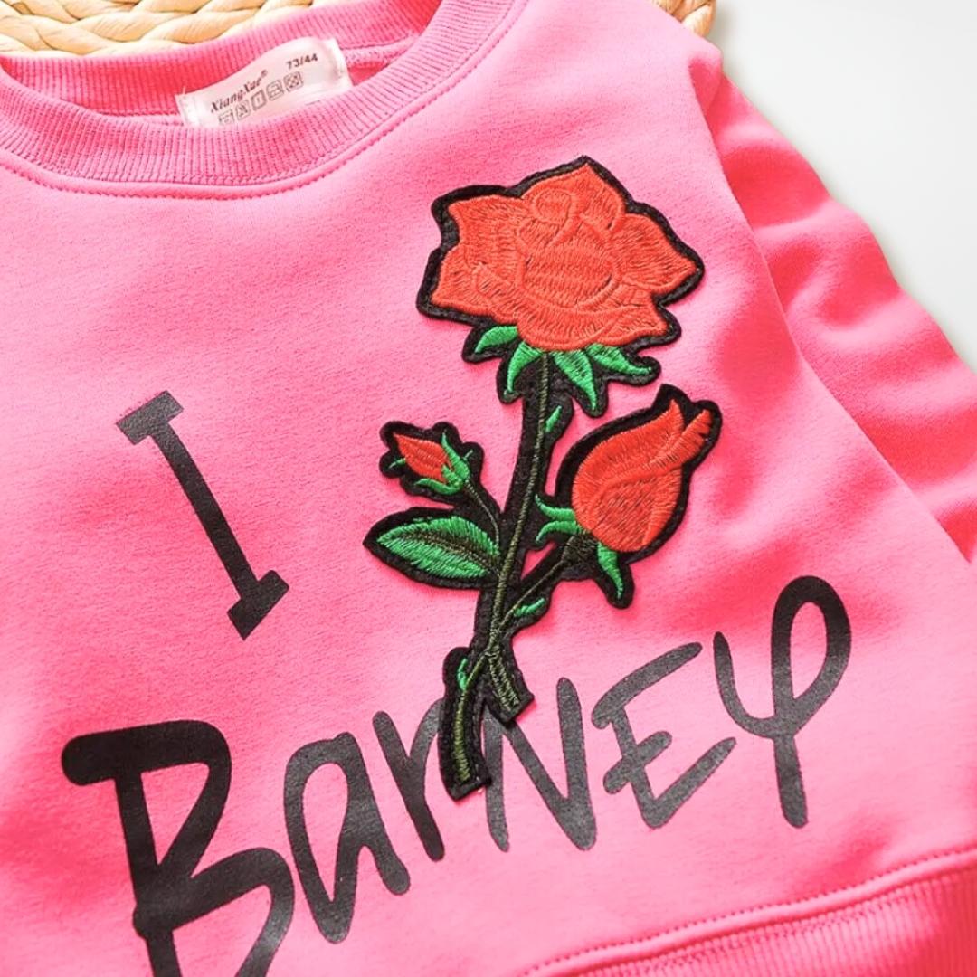 Dark Pink Rose Soft Premium Sweatshirt & Trouser Pair