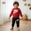 Nike Printed Sweatshirt and Trouser - Red