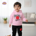 BASKETBALL Printed Sweatshirt and Trouser - Pink
