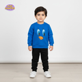 Tweety Face Printed Sweatshirt Set - Blue