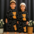 Little Bear Printed Sweatshirt and Trouser - Black