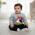 Minnie Mouse Printed Sweatshirt Set - Grey