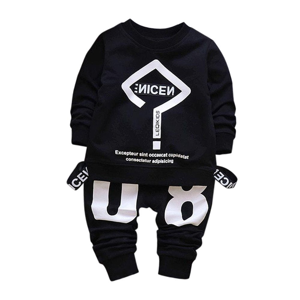 Black Design Soft Premium Sweatshirt & Trouser Pair