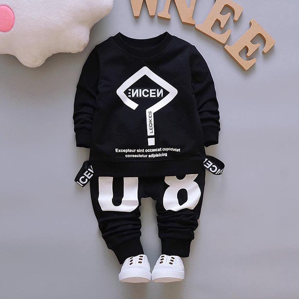Black Design Soft Premium Sweatshirt & Trouser Pair