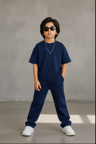 Boys Plain Co-Ord Set –  (T-Shirt & Jogger Pants)