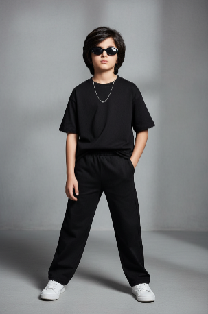 Boys Plain Co-Ord Set –  (T-Shirt & Jogger Pants)