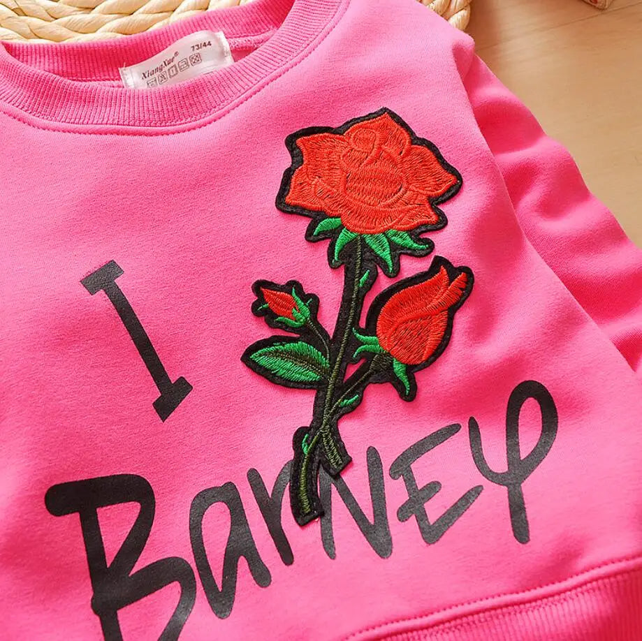Dark Pink Rose Soft Premium Sweatshirt & Trouser Pair