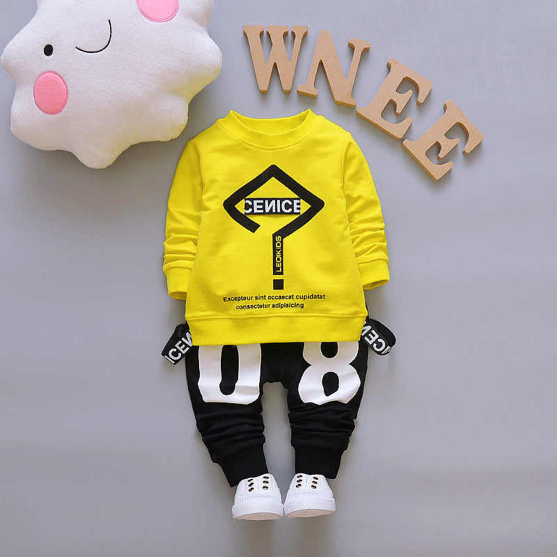 Yellow Design Soft Premium Sweatshirt & Trouser Pair