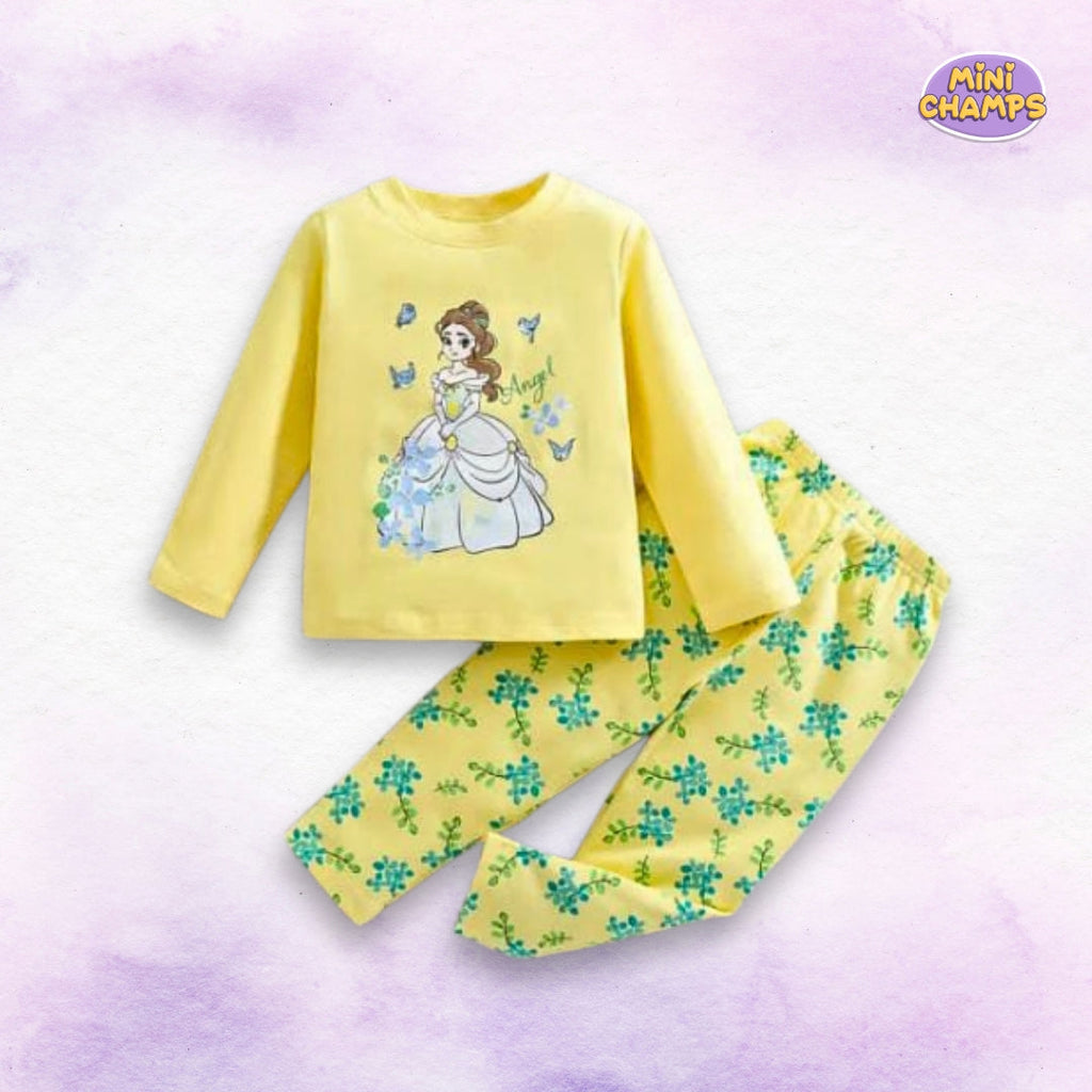 Yellow Princess Casual kids Wear