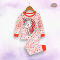 Unicorn Print Casual Kids Wear - Orange