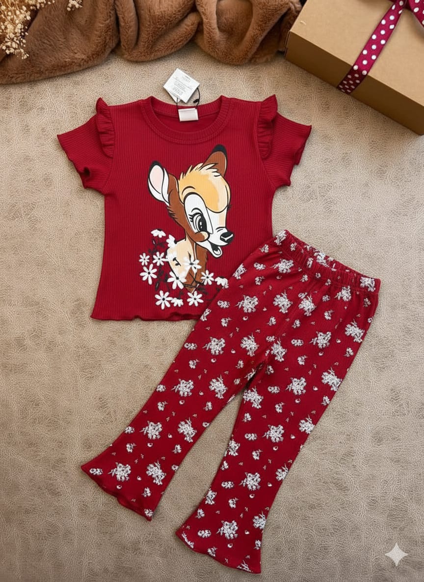 Unicorn Maroon Trouser set