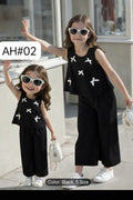 Black Bow Detail Kids Outfit Set