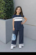Midnight Elegance Girls Co-Ord Set (2-Piece Outfit)