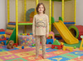 Cozy Kitty Girls 2-Piece Lounge Set – Beige & Leopard